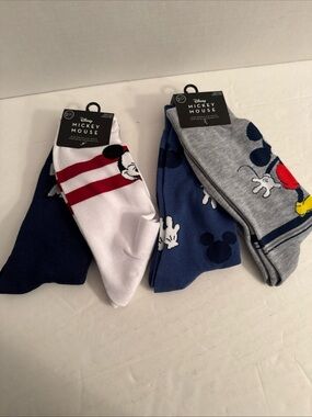 Disney Mickey Mouse Crew Socks (2) two packs Brand New women’s/men’s socks
